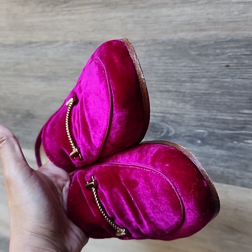 Sam Edelman Raspberry Velvet Loafers - Picture 3 of 12